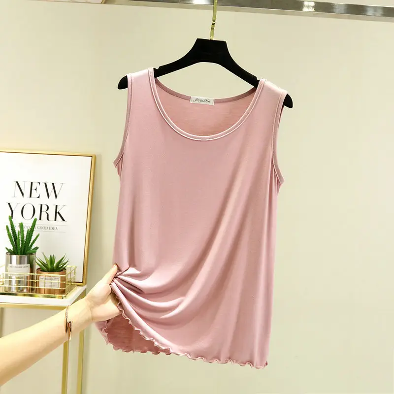 Women's Purple Modal Sleeveless Vest Large - Image 6