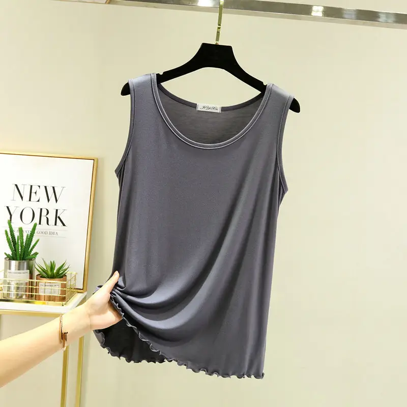 Women's Purple Modal Sleeveless Vest Large - Image 7