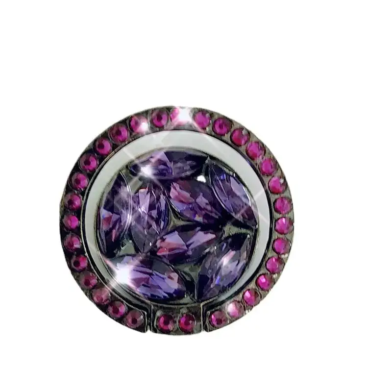 Diamond Encrusted Mobile Phone Stand Ring Buckle - Image 12