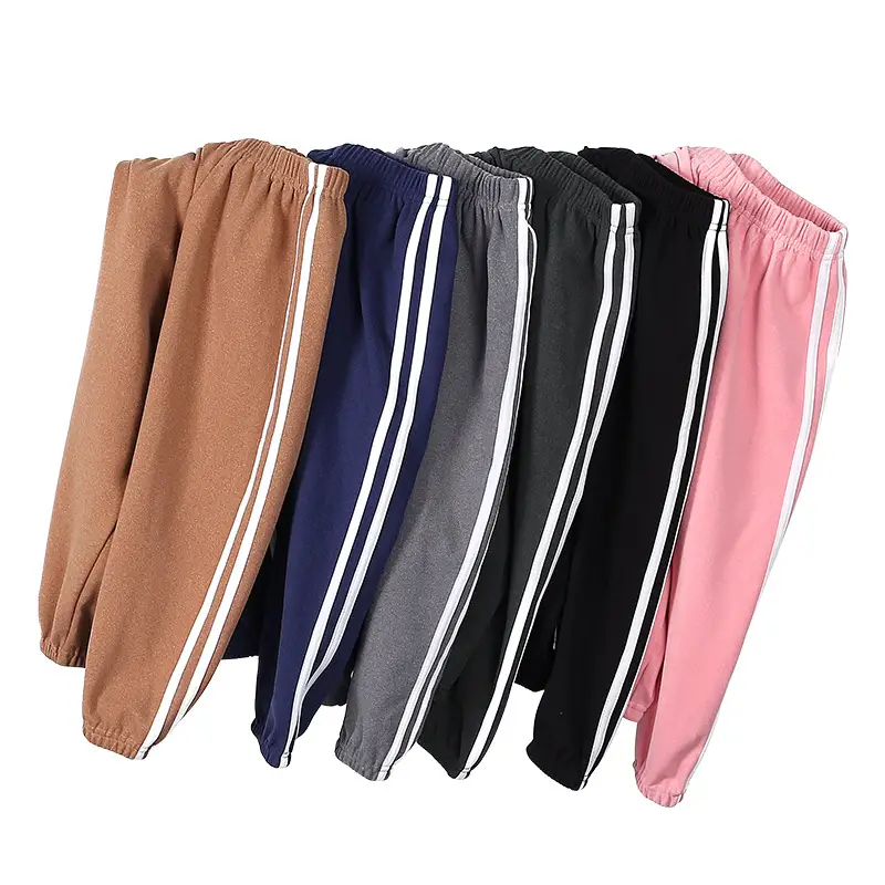 25W Winter Kids Warm Jogger Pants Blue White Stripes - Image 11