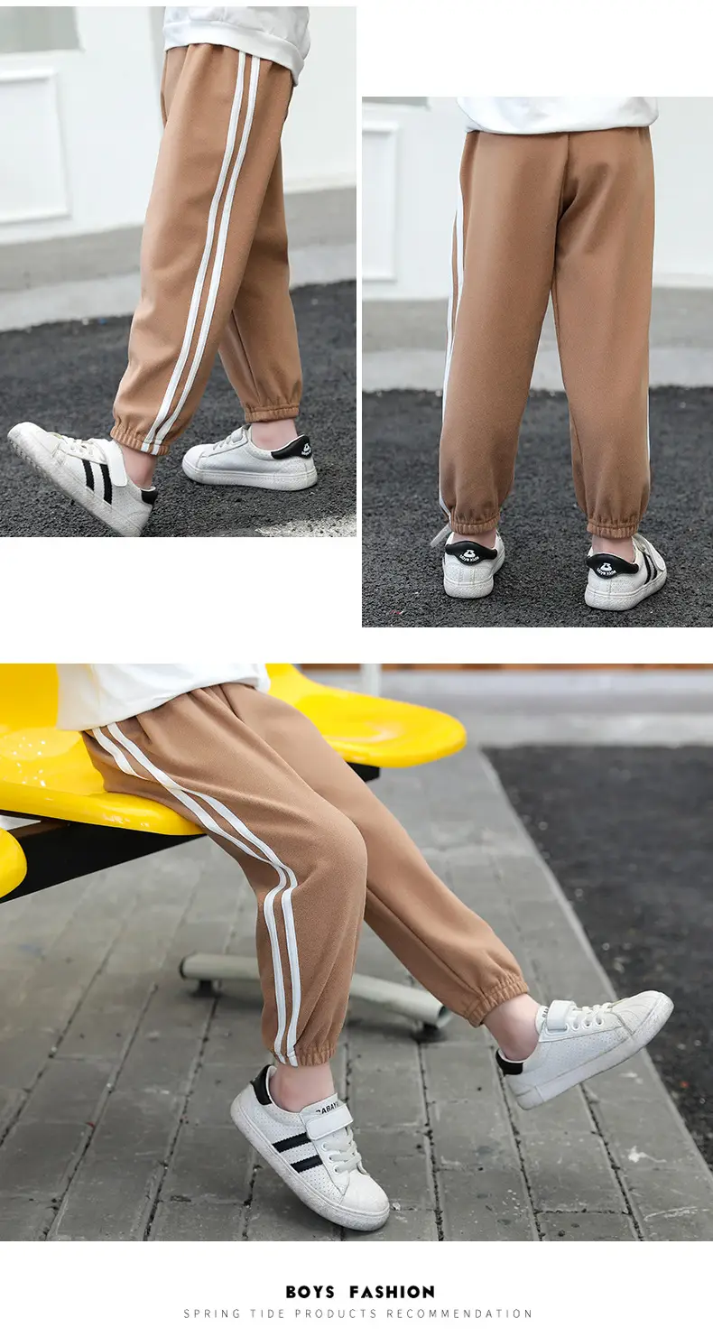 25W Winter Kids Warm Jogger Pants Blue White Stripes — feature 10