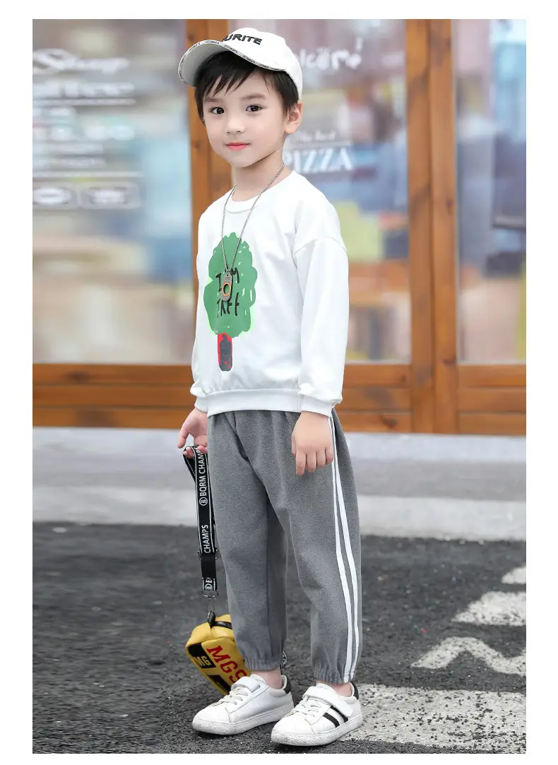 25W Winter Kids Warm Jogger Pants Blue White Stripes — feature 11