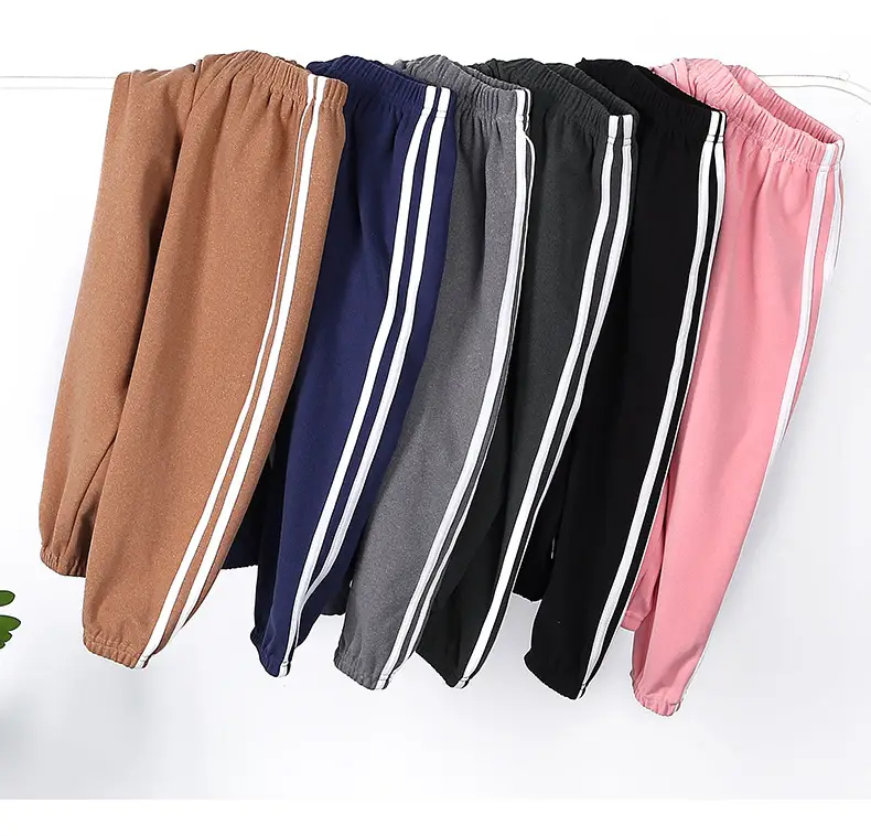 25W Winter Kids Warm Jogger Pants Blue White Stripes — feature 2