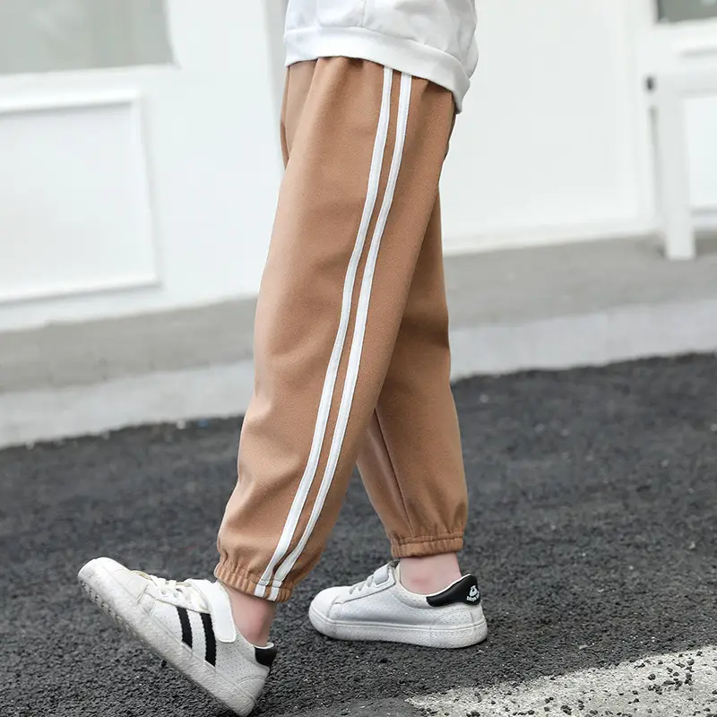 25W Winter Kids Warm Jogger Pants Blue White Stripes - Image 6