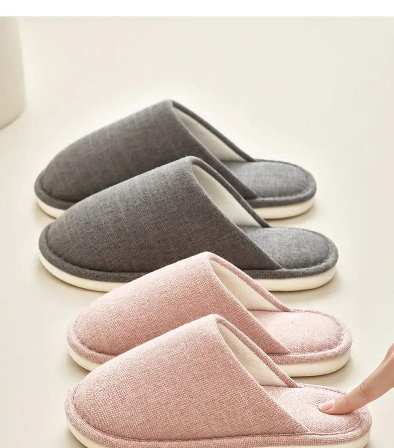 Japanese-Style Cotton Slippers for Women Yellow Winter Indoor — feature 22
