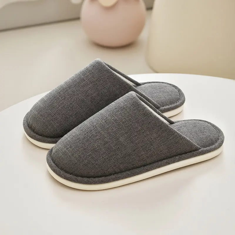 Japanese-Style Cotton Slippers for Women Yellow Winter Indoor - Image 6
