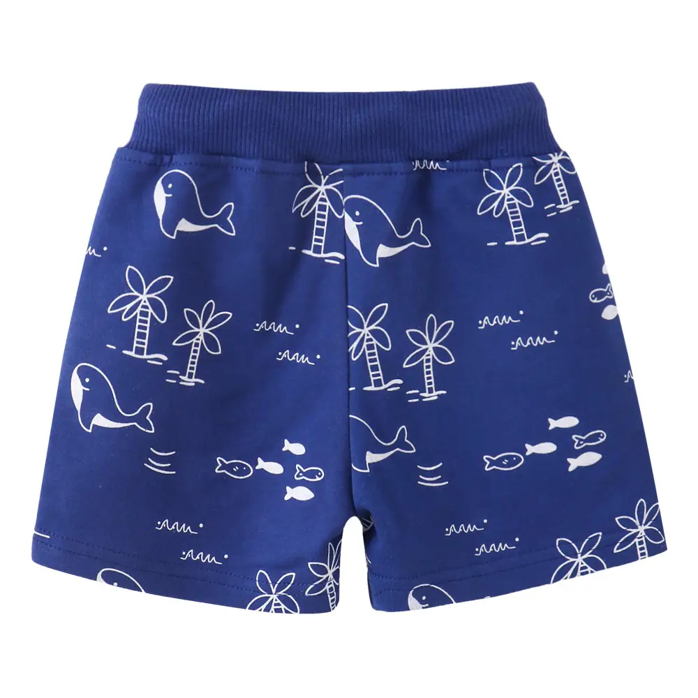 Blue Whale Print Casual Shorts for Boys Girls - Image 5