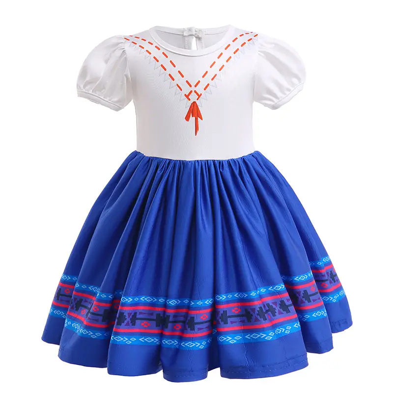 2025 Cartoon Print Girls Dress Baby Short Sleeve Magic Full House Mira Princess Dress - Image 6