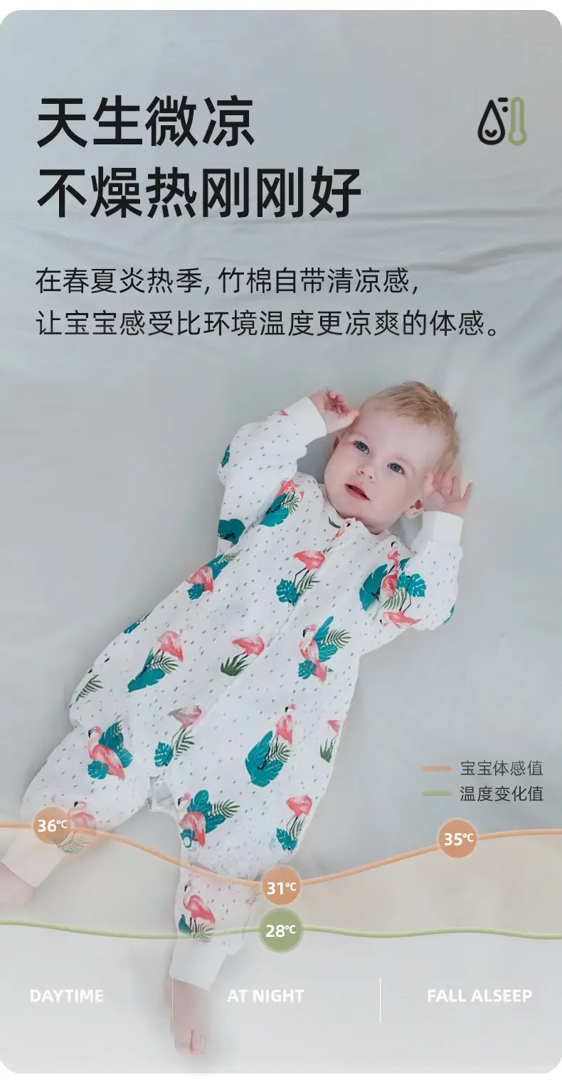 Bamboo Cotton Baby Sleep Bag Banana Print — feature 14