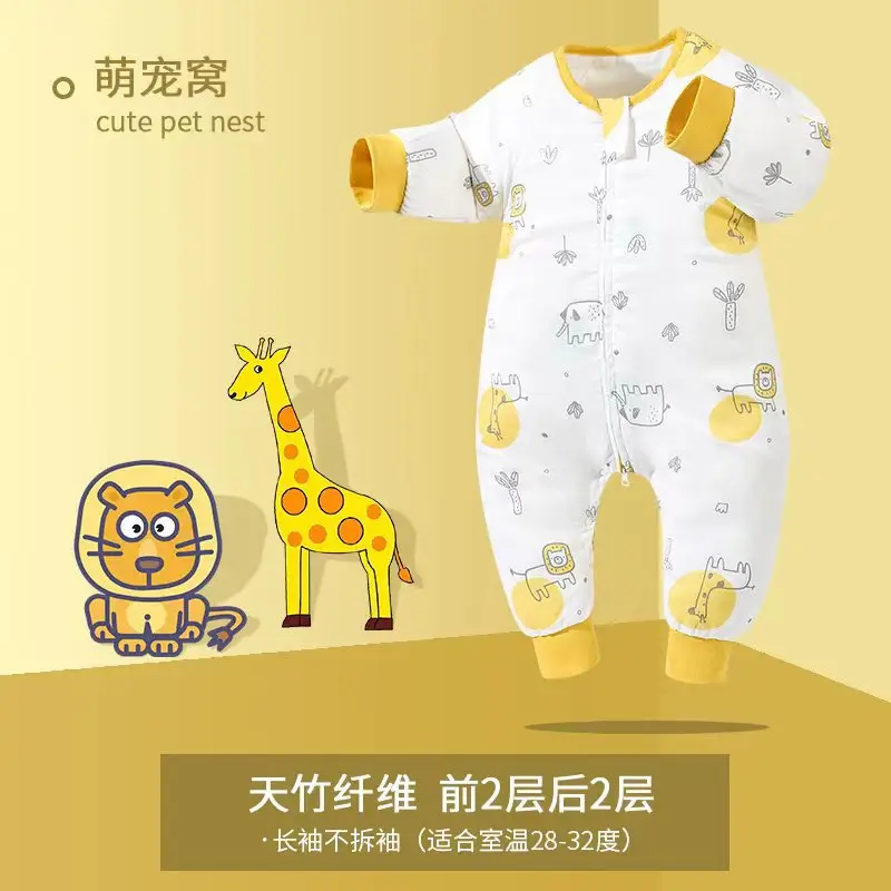Bamboo Cotton Baby Sleep Bag Banana Print - Image 2
