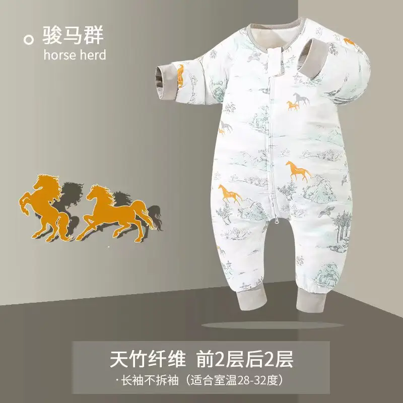 Bamboo Cotton Baby Sleep Bag Banana Print - Image 3