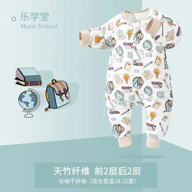 Bamboo Cotton Baby Sleep Bag Banana Print - Image 7