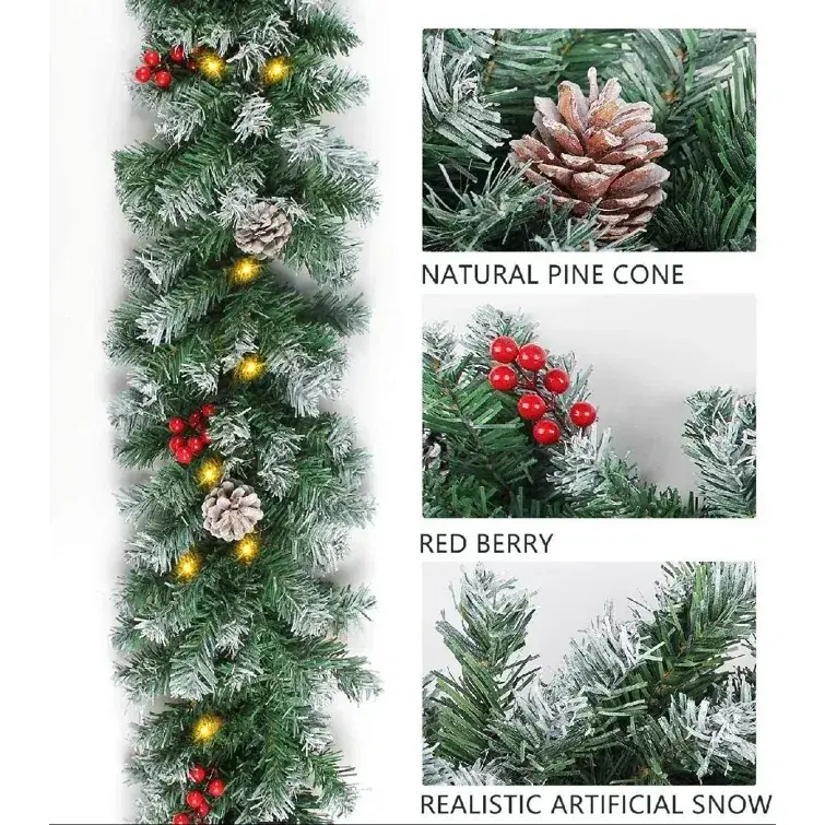 PVC Spray White Christmas Rattan Decorative Tree Branches