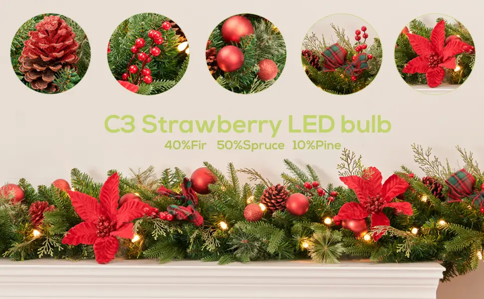 PVC Spray White Christmas Rattan Decorative Tree Branches — feature 21