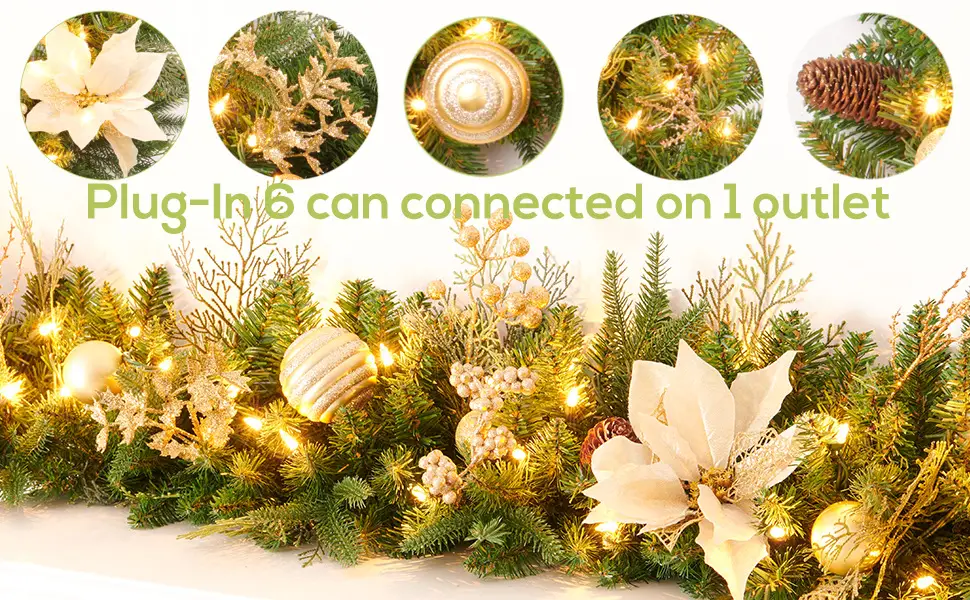 PVC Spray White Christmas Rattan Decorative Tree Branches — feature 22