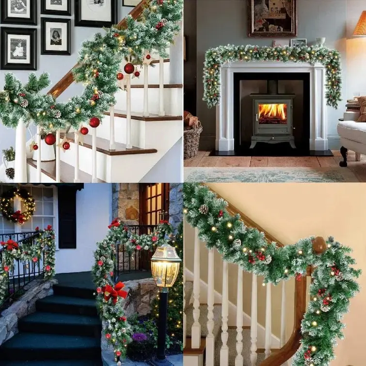 PVC Spray White Christmas Rattan Decorative Tree Branches — feature 6