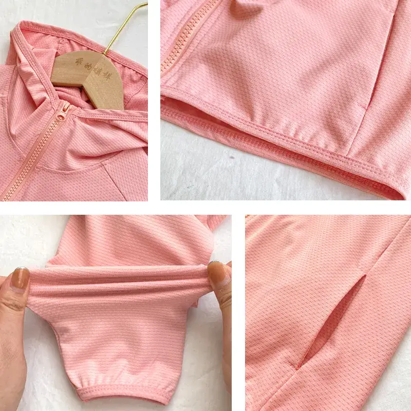 Children's Pink Hooded Zipper Jacket Medium to XL