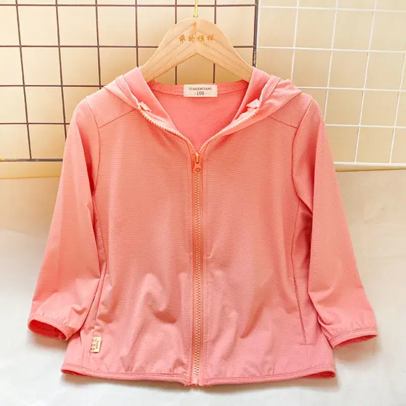 Children's Pink Hooded Zipper Jacket Medium to XL