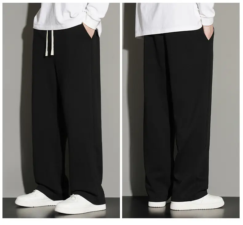 Men's Grey Jogger Sweatpants Loose Fit Straight Leg — feature 10