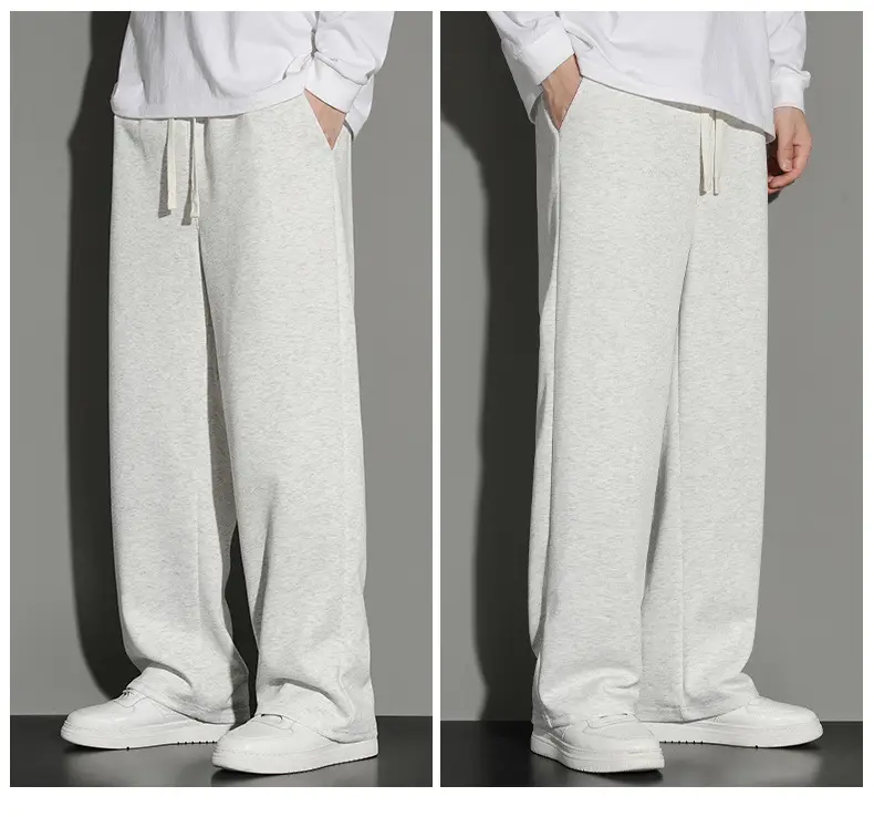 Men's Grey Jogger Sweatpants Loose Fit Straight Leg — feature 13