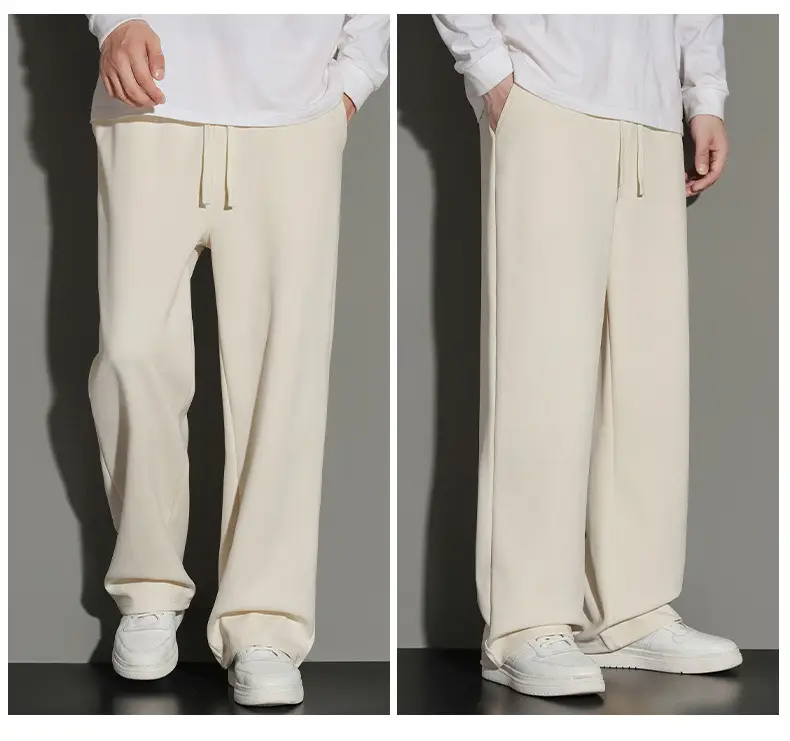 Men's Grey Jogger Sweatpants Loose Fit Straight Leg — feature 16