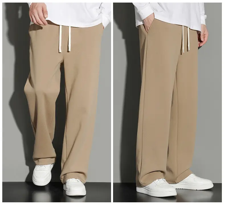Men's Grey Jogger Sweatpants Loose Fit Straight Leg — feature 25