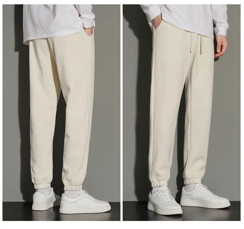 Men's Grey Jogger Sweatpants Loose Fit Straight Leg — feature 43