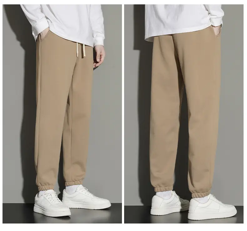 Men's Grey Jogger Sweatpants Loose Fit Straight Leg — feature 49