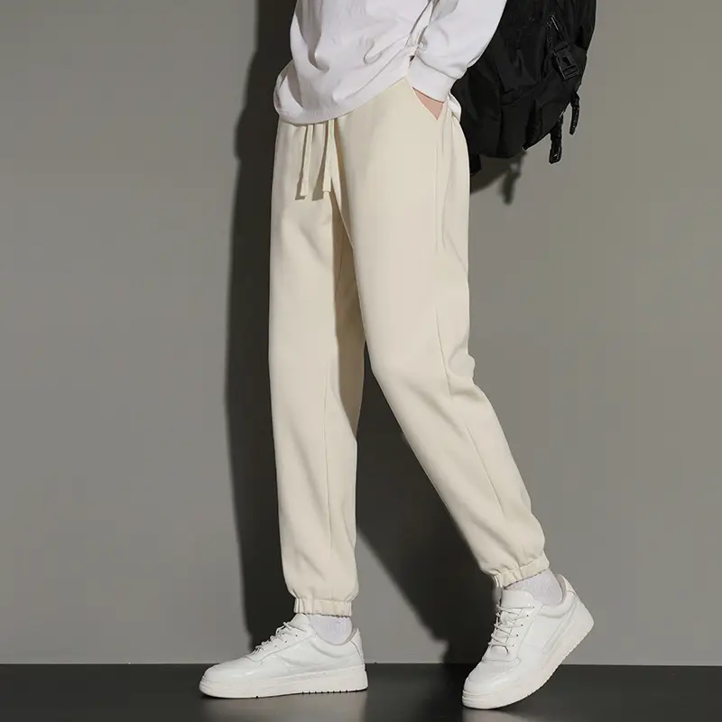Men's Grey Jogger Sweatpants Loose Fit Straight Leg - Image 9