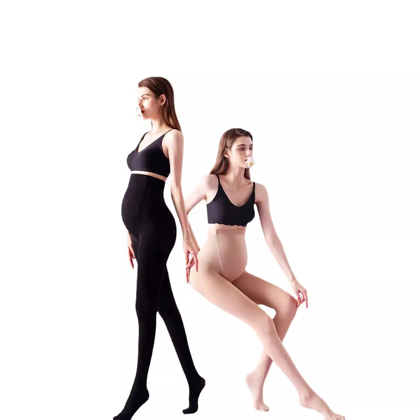 Pregnancy Belly Lingerie Stockings 300g Warm Thigh Panties