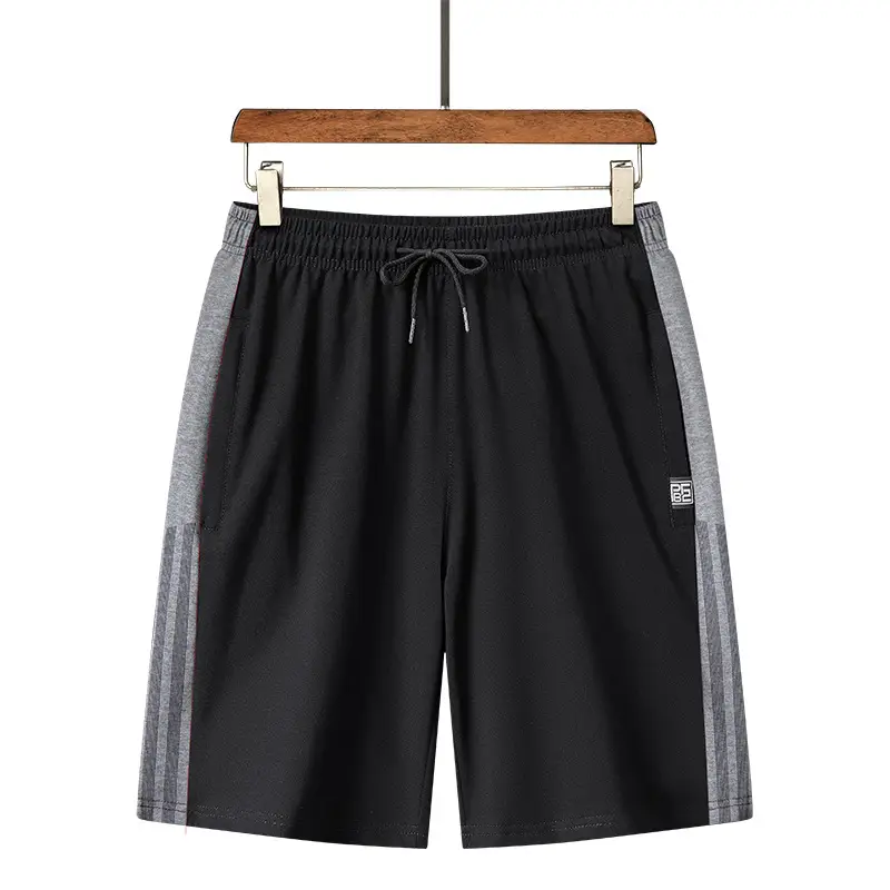 Men Cotton Shorts Grey Loose Fit 2023 Summer