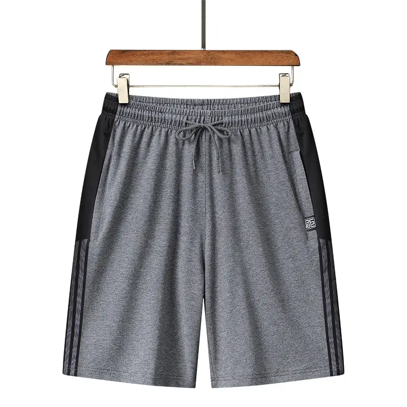 Men Cotton Shorts Grey Loose Fit 2023 Summer