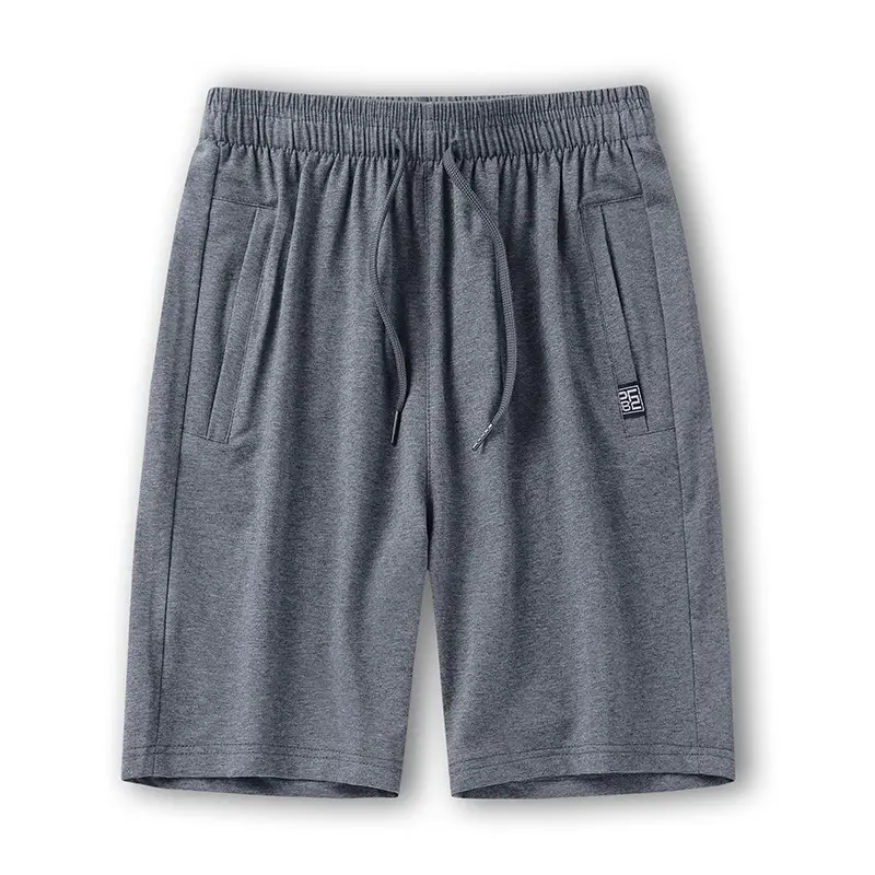 Men Cotton Shorts Grey Loose Fit 2023 Summer