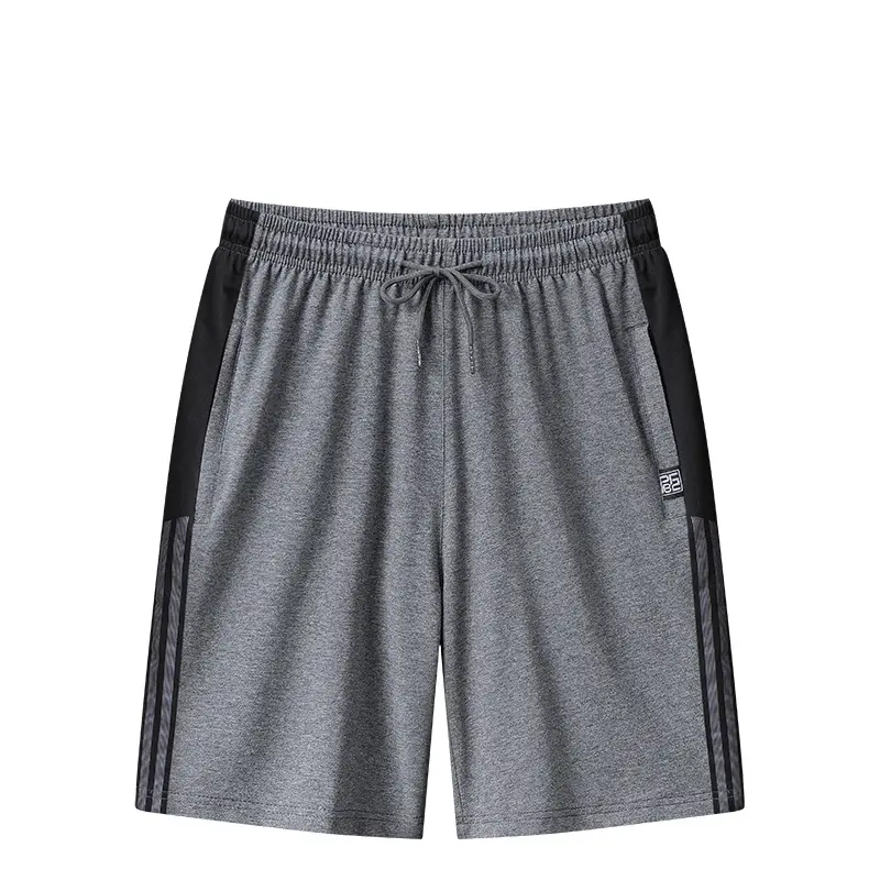 Men Cotton Shorts Grey Loose Fit 2023 Summer