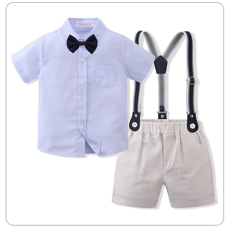 Boys Summer Suit with Bowtie & Suspenders — feature 19
