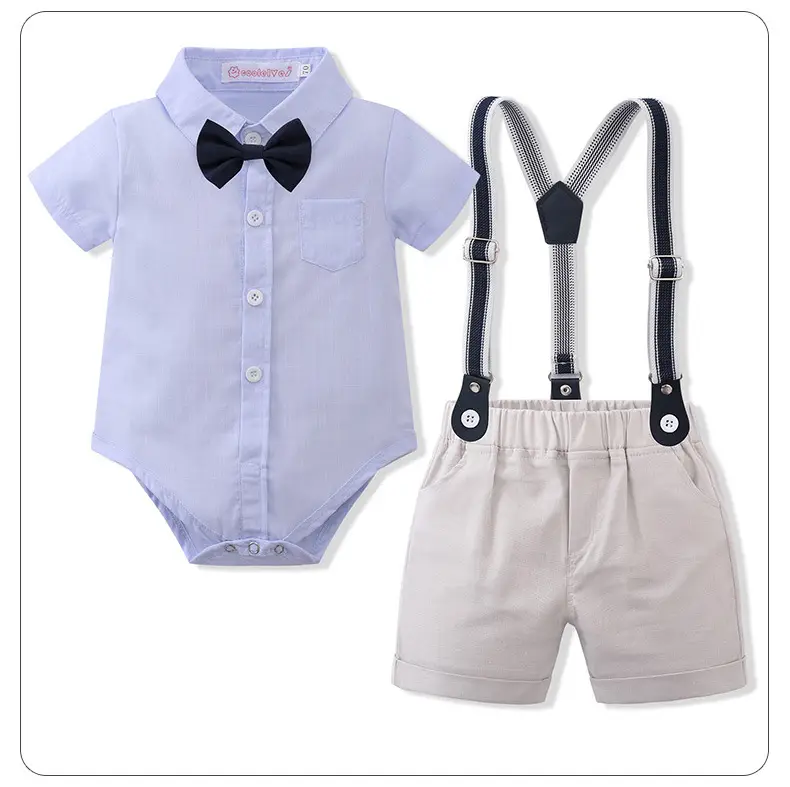 Boys Summer Suit with Bowtie & Suspenders — feature 20