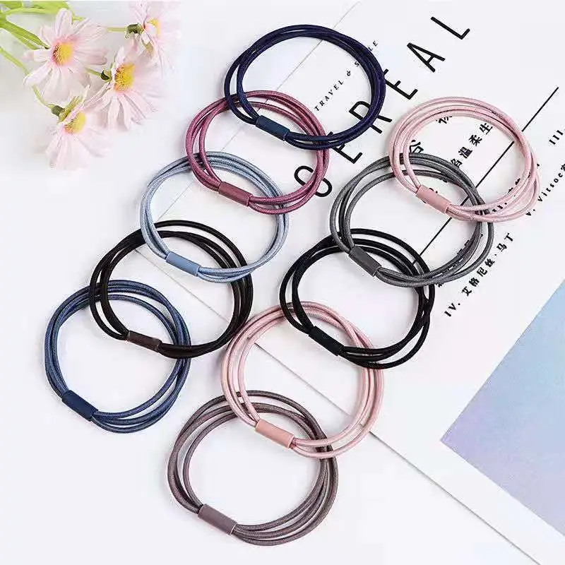 Korean Rubber Hair Rings 2mm Seamless 100pcs — feature 19