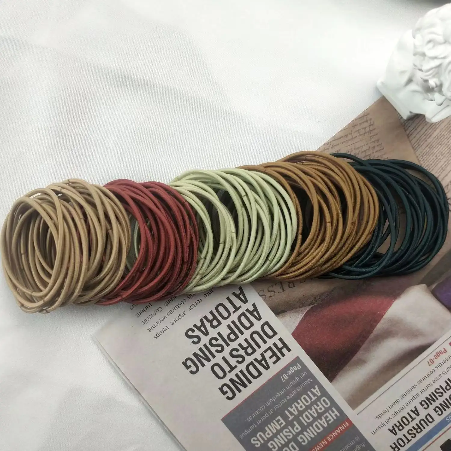 Korean Rubber Hair Rings 2mm Seamless 100pcs - Image 3