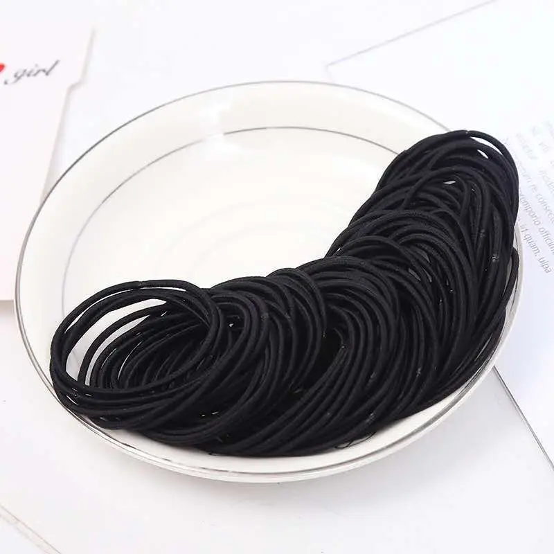 Korean Rubber Hair Rings 2mm Seamless 100pcs - Image 7
