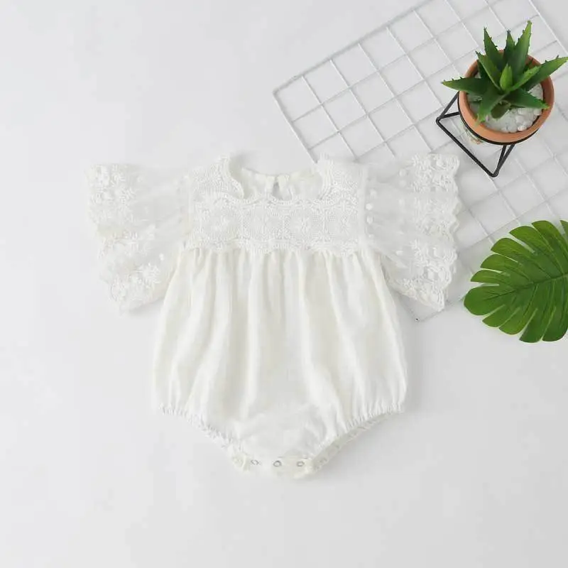 White Lace Wrap Baby Short Sleeve Hap Clothes - Image 6