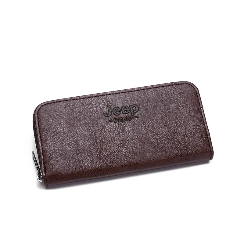 Cross-Border Jeepbuluo Long Men's Wallet with Large Capacity, Multifunctional, Simple Clutch Wallet with Anti-Theft Feature