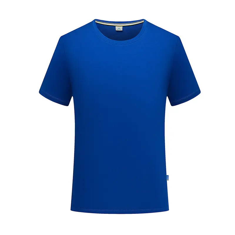 Men Black Mercerized Cotton T-Shirt Short Sleeve - Image 12