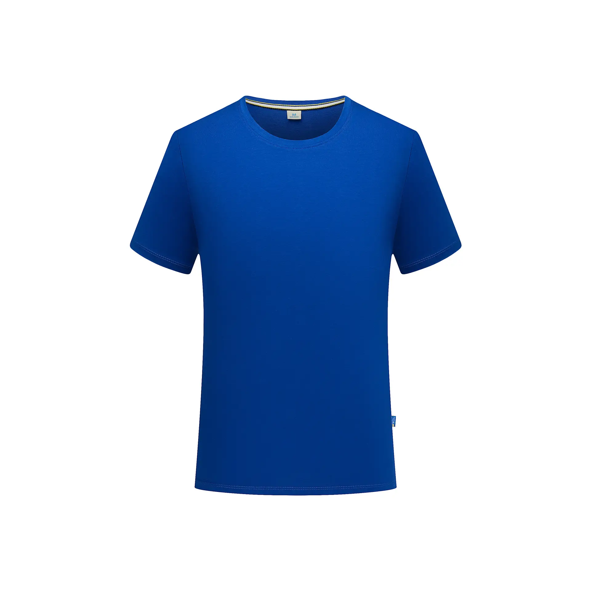Men Black Mercerized Cotton T-Shirt Short Sleeve - Image 5