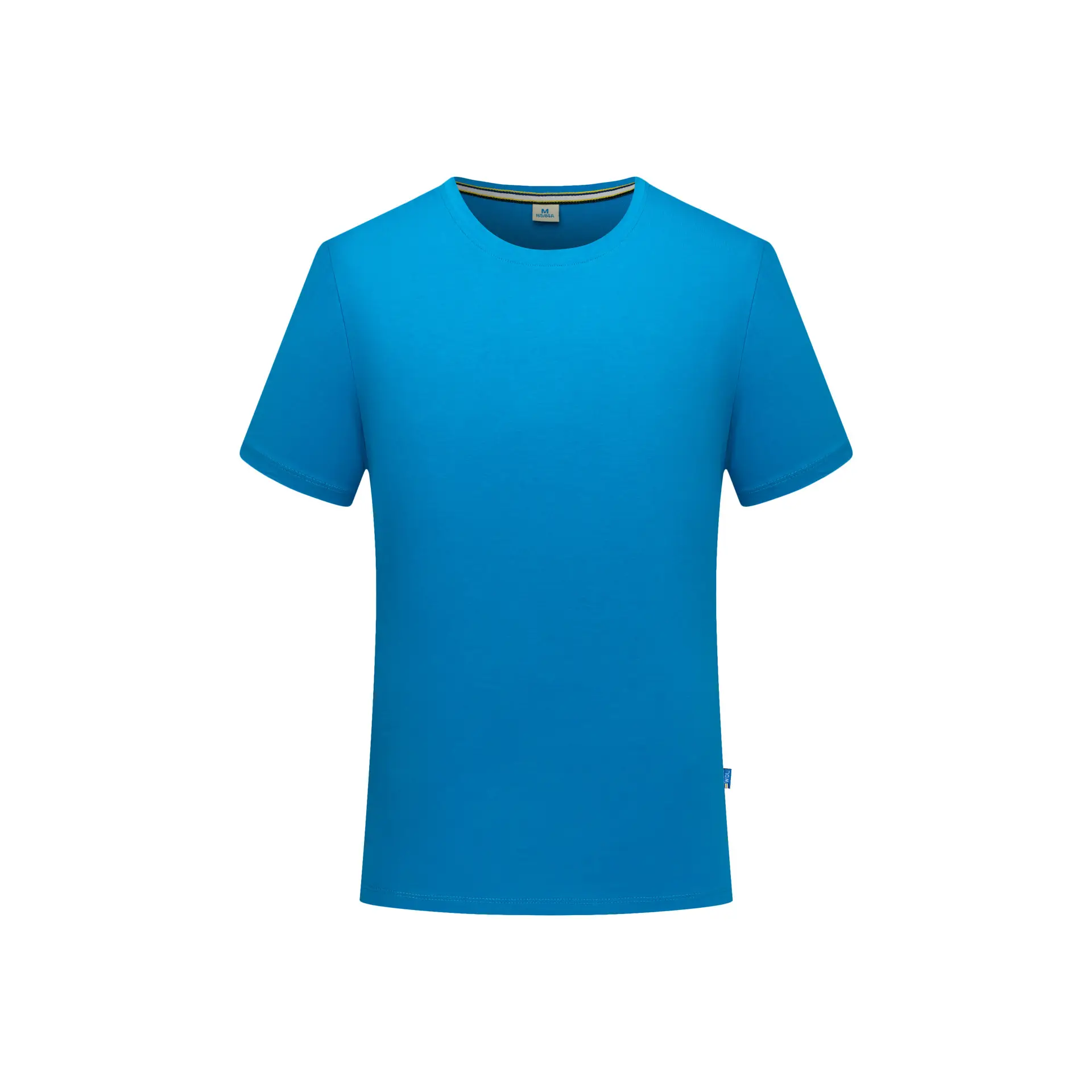 Men Black Mercerized Cotton T-Shirt Short Sleeve - Image 7