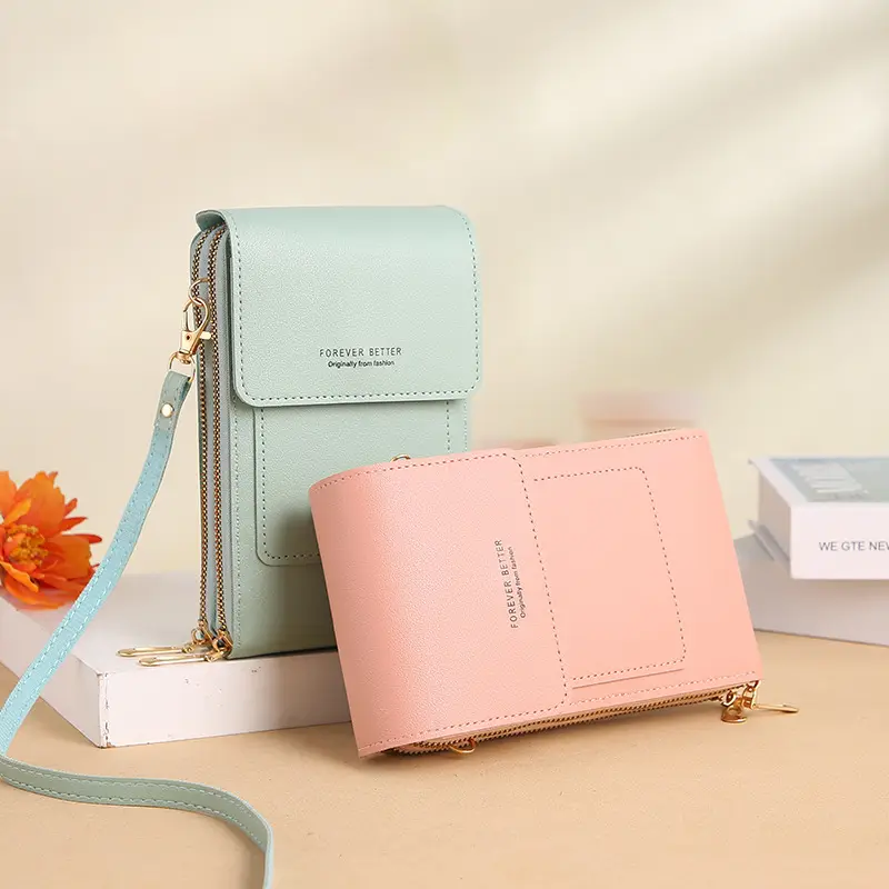 Green Touch Screen Mini Phone Bag for Women