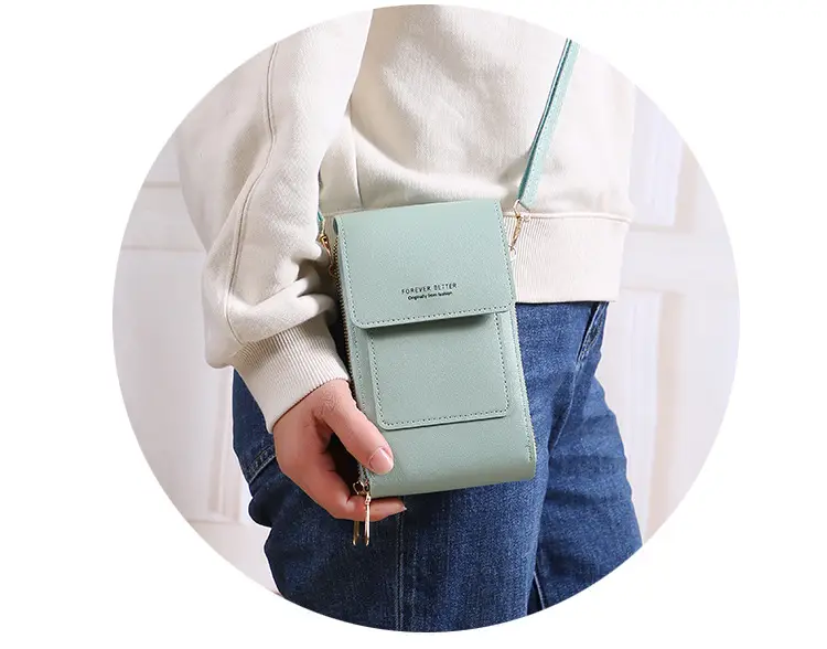 Green Touch Screen Mini Phone Bag for Women — feature 25