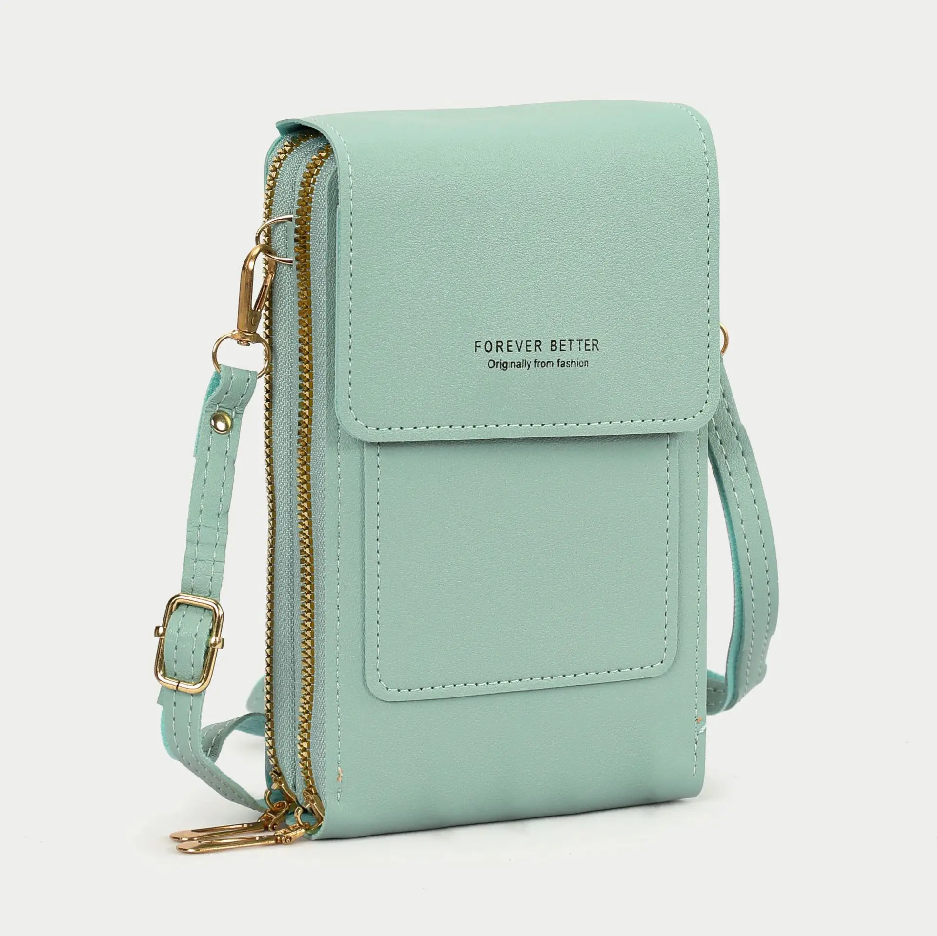 Green Touch Screen Mini Phone Bag for Women