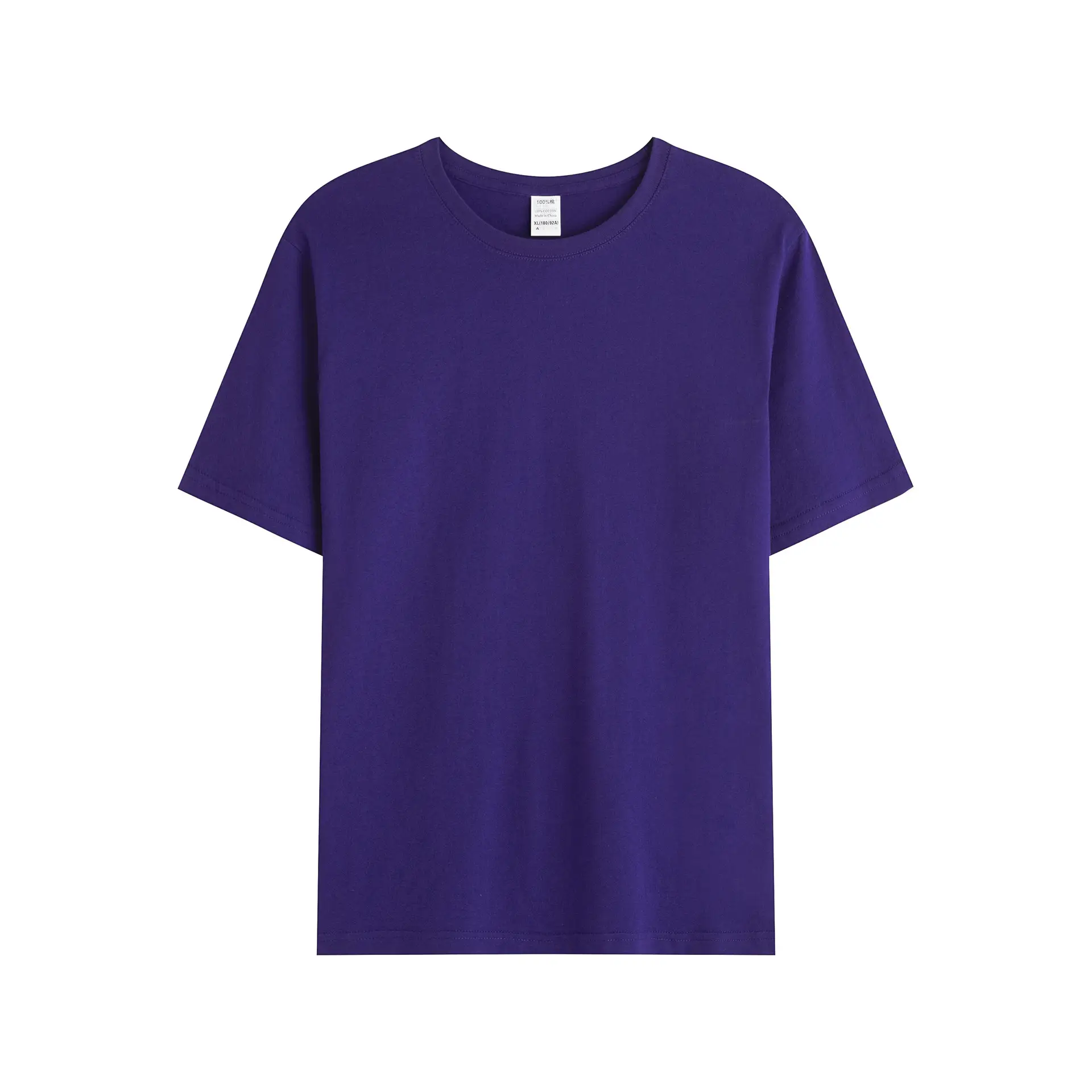 Men Women Cotton Round Neck Pullover T-Shirt Large Size - Image 2