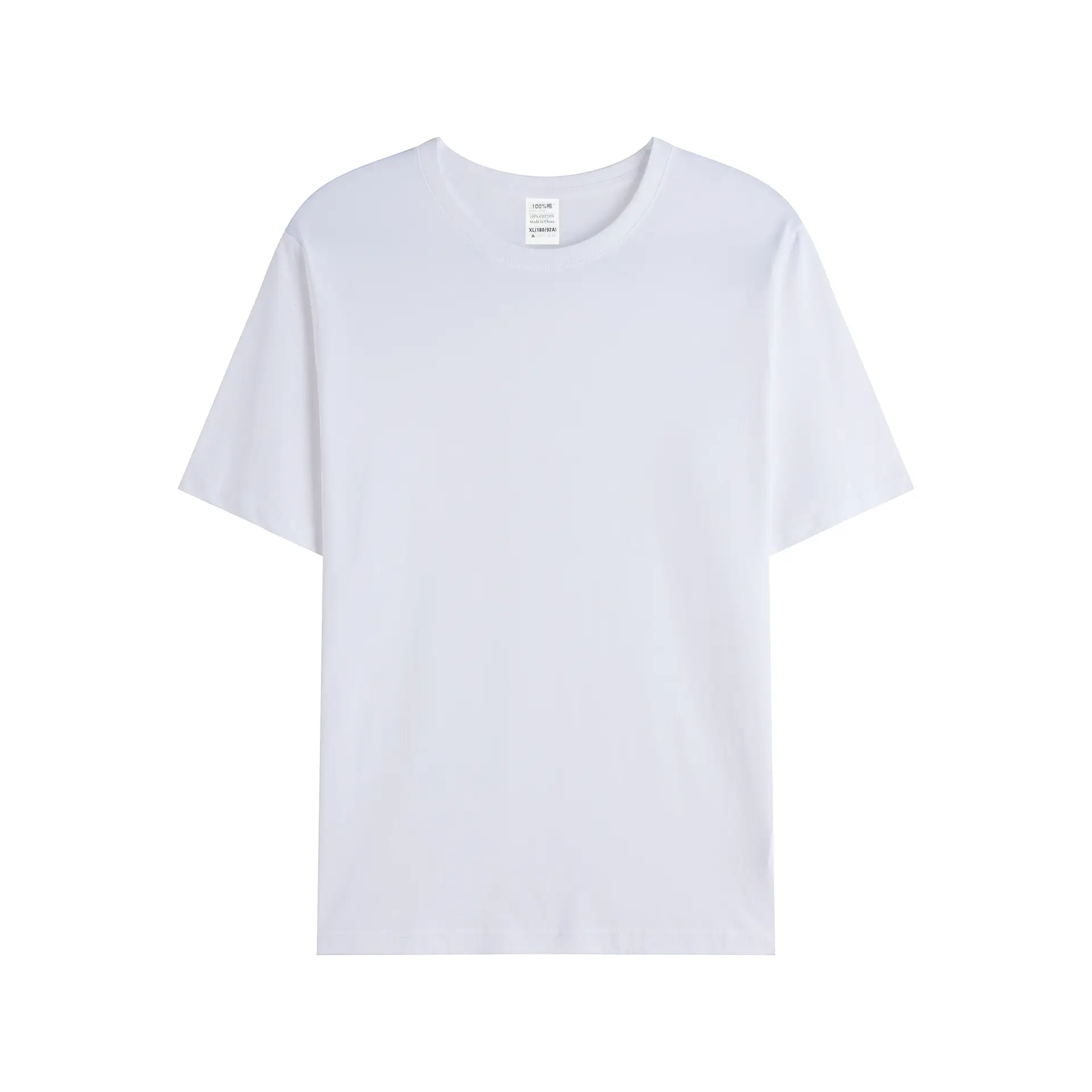 Men Women Cotton Round Neck Pullover T-Shirt Large Size - Image 4