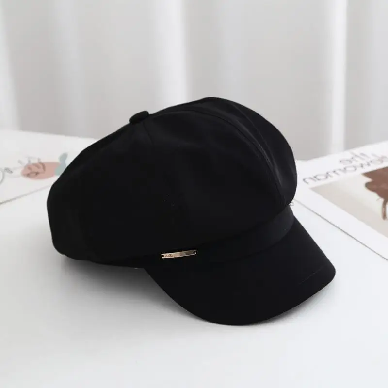 Women's Light Grey Duck Tongu Beret Cap - Image 2